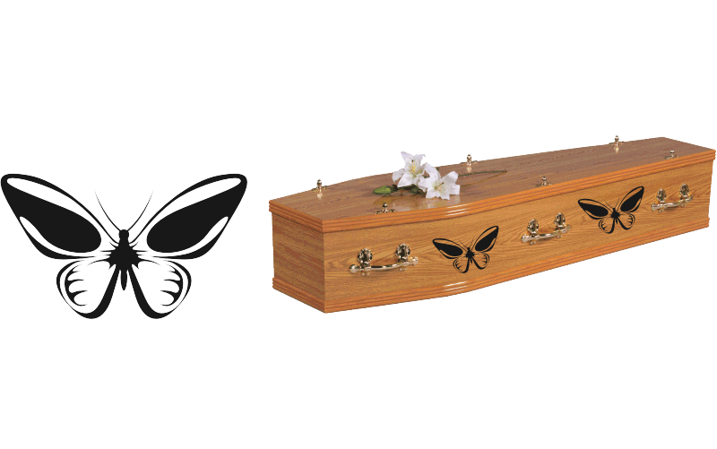Butterfly coffin decal no3