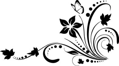Flower & Butterfly Coffin Decal Pair