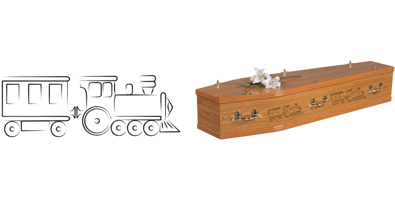 Train & Carriage Coffin Decal