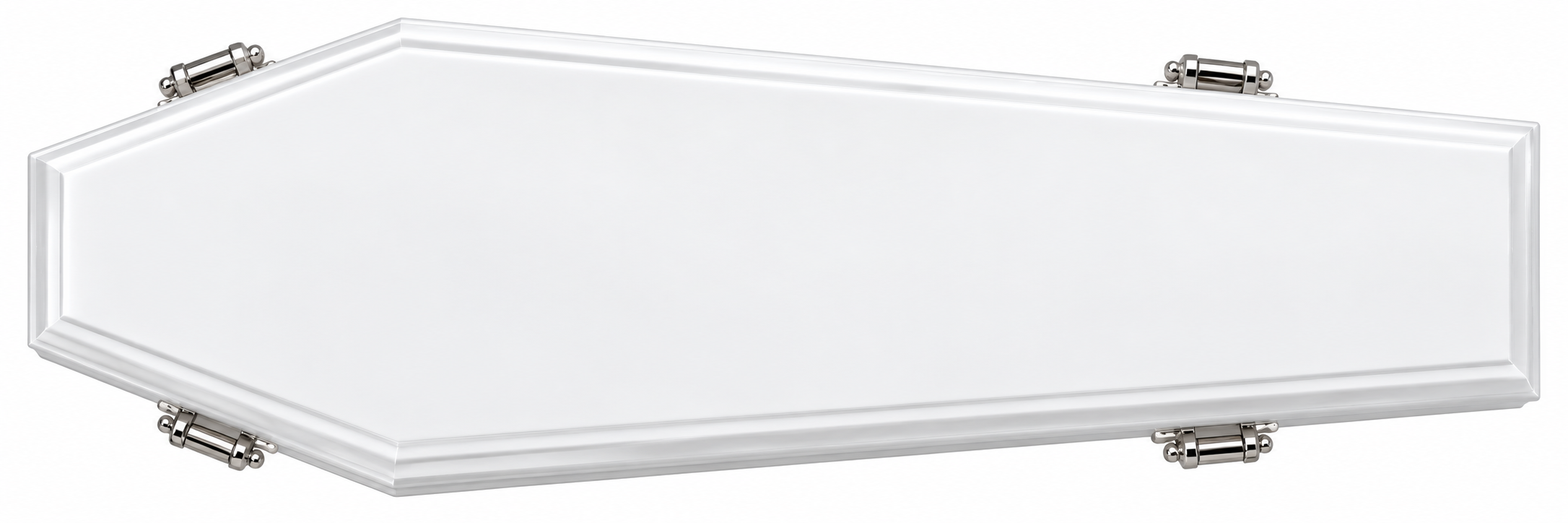 Plain white pet coffin lid