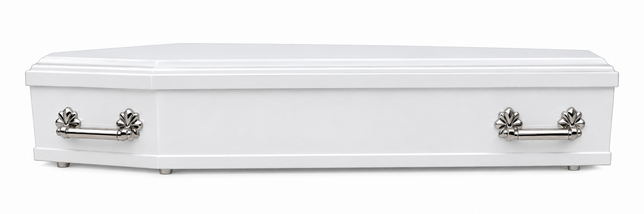 Plain white pet coffin